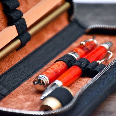 Small leather pen case - 3 colours