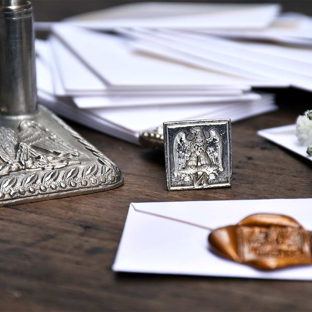 Napoleon Imperial Eagle symbol wax seal stamp in pewter L'Ecritoire