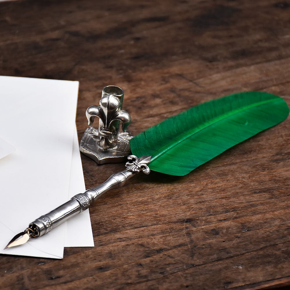 Writing Calligraphy Ink-Desktop Square Bottle with Wax Seal Screw Cap