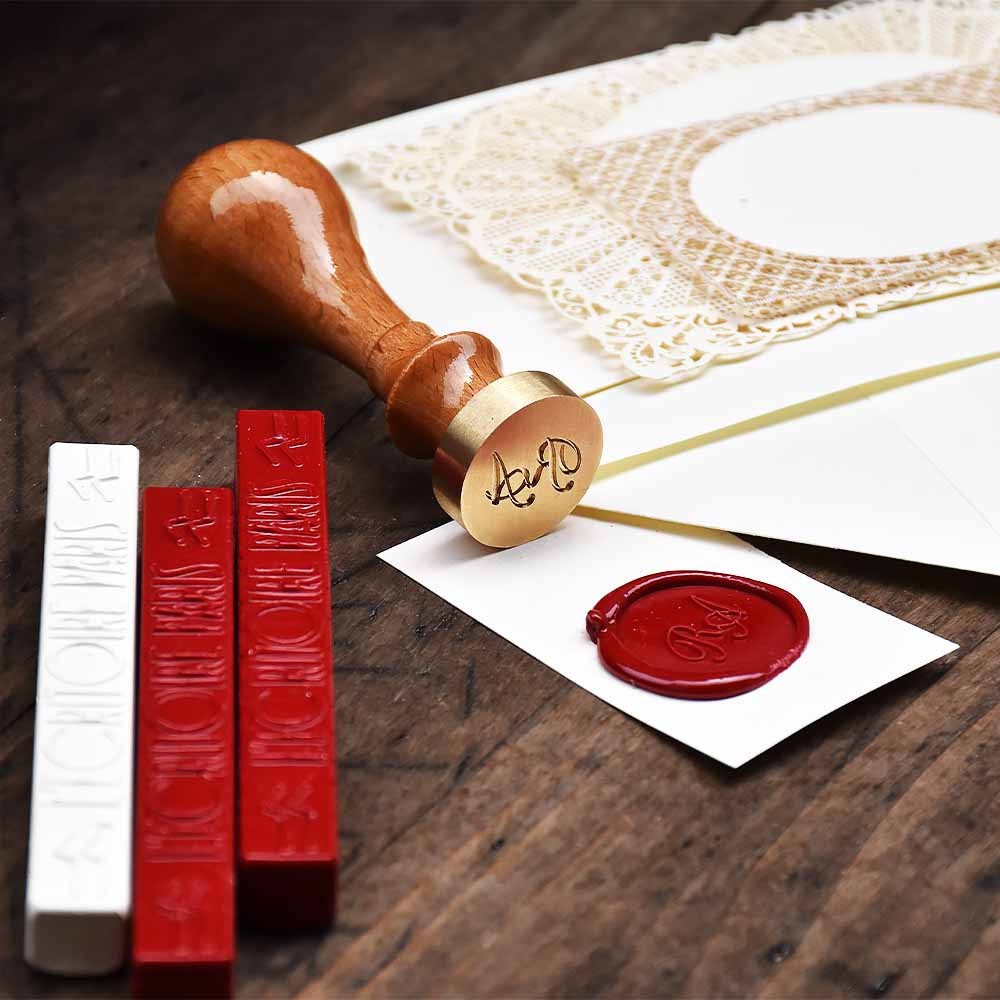 Double Initial - Wax seal stamp to personnalize - Copperplate