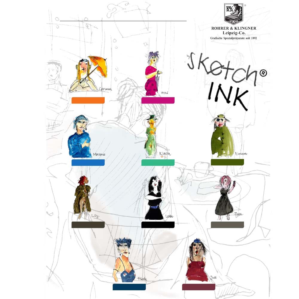 SketchINK Waterproof Fountain Pen inks