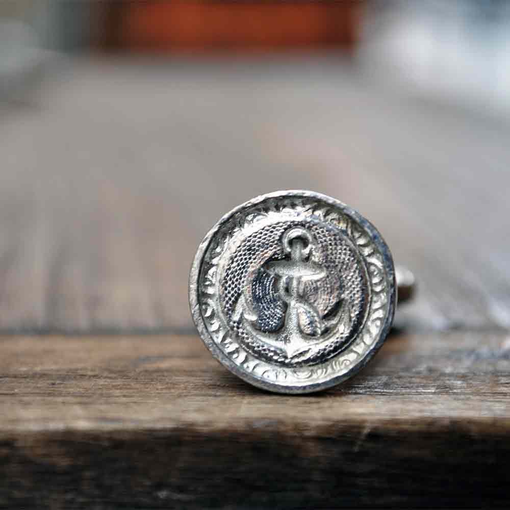 Anchor wax seal stamp in pewter L'Ecritoire Paris