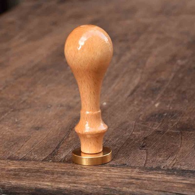Wax seal stamp finely engraved and turned wood handle - L'Ecritoire