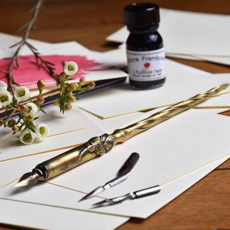 Porte-plume Calligraphie Clairefontaine Avec 3 Plumes Métal (65B/76B/Bandzug 2,5mm)