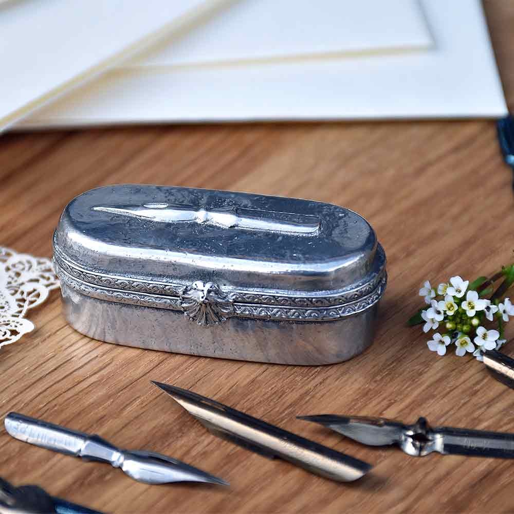 Nib Box made of pewter and made in France L'Ecritoire Paris